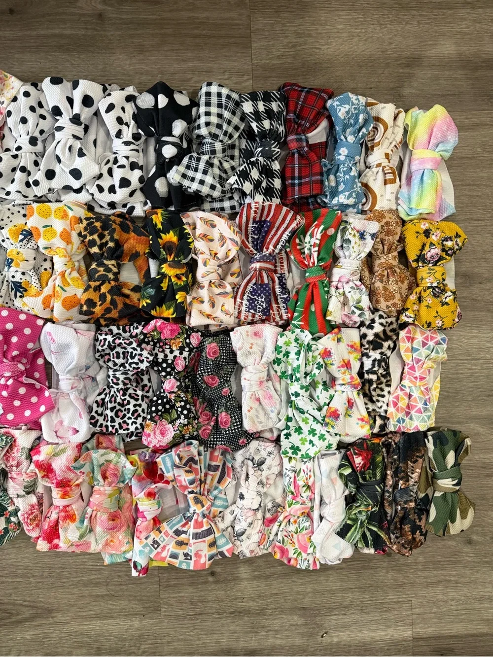 Assorted Kids Hair Bows - Colorful Patterned Bow Set